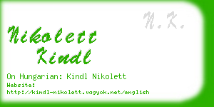 nikolett kindl business card